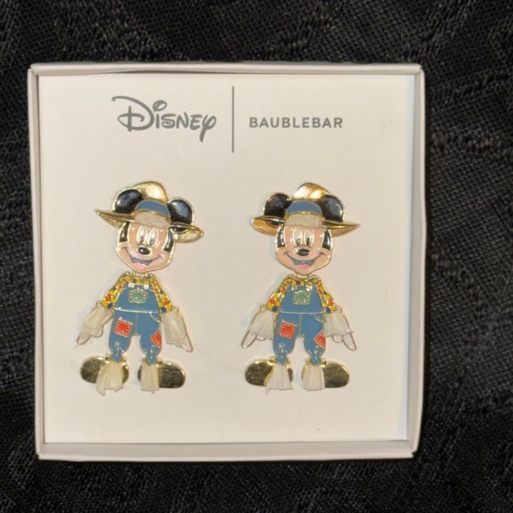 BaubleBar Mickey Autumn scarecrow  Earrings